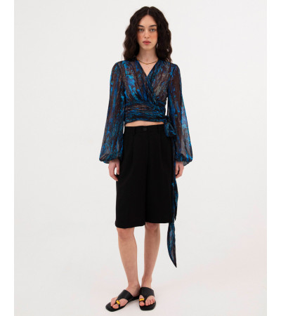 TOP CRUZADO ESTAMPADO CON LAZADA | MULAYA