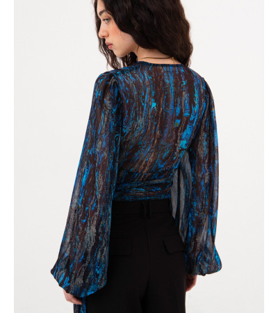 TOP CRUZADO ESTAMPADO CON LAZADA | MULAYA