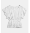 BLUSA CON CINTURA ELÁSTICA Y VOLANTES | MULAYA