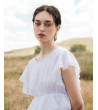 BLUSA CON CINTURA ELÁSTICA Y VOLANTES | MULAYA