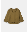 BLUSA MANGA LARGA CON FLECOS EN CUELLO | MULAYA