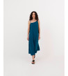 VESTIDO MIDI ASIMÉTRICO CON DOBLE TIRANTE | MULAYA