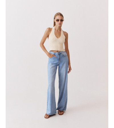 TOP HALTER PUNTO ESCOTE V ESPALDA ABIERTA | MULAYA