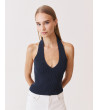 TOP HALTER PUNTO ESCOTE V ESPALDA ABIERTA | MULAYA