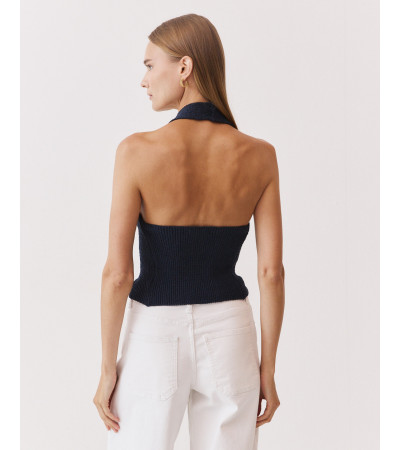 TOP HALTER PUNTO ESCOTE V ESPALDA ABIERTA | MULAYA