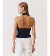 TOP HALTER PUNTO ESCOTE V ESPALDA ABIERTA | MULAYA