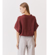 BLUSA LINO CUELLO MAO ESCOTE V BOTONES | MULAYA