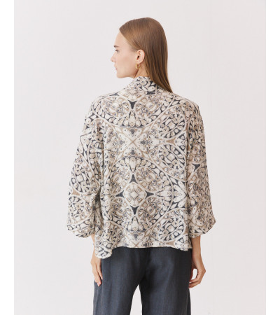 KIMONO ESTAMPADO GEOMÉTRICO BRILLANTE | MULAYA