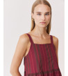 VESTIDO LARGO TIRANTES RAYAS VOLANTE | MULAYA