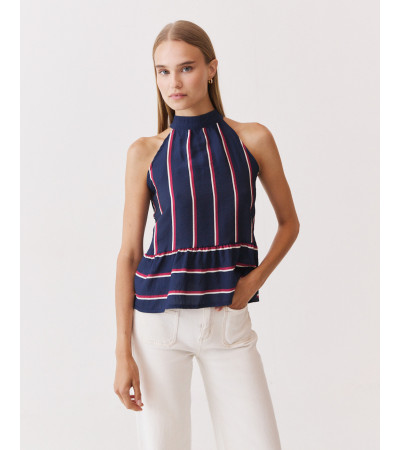 TOP HALTER RAYAS VOLANTES LAZADA | MULAYA