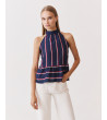 TOP HALTER RAYAS VOLANTES LAZADA | MULAYA