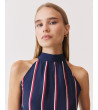 TOP HALTER RAYAS VOLANTES LAZADA | MULAYA