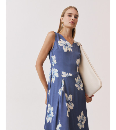 VESTIDO ESTAMPADO FLORAL MIDI EVASÉ | MULAYA