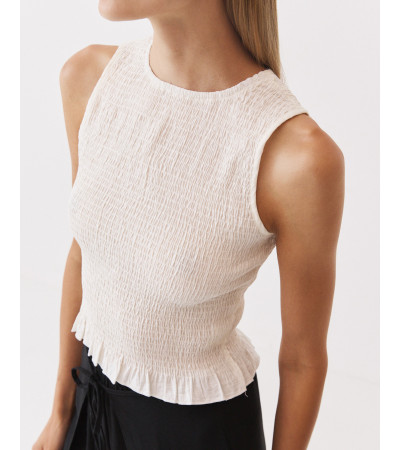 TOP FRUNCIDO PANAL ABEJA VOLANTES | MULAYA