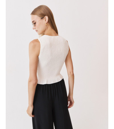 TOP FRUNCIDO PANAL ABEJA VOLANTES | MULAYA