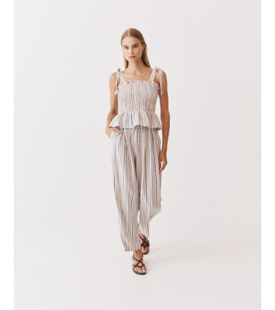PANTALÓN BARREL RAYAS CINTURA ELÁSTICA | MULAYA
