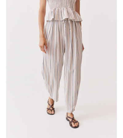 PANTALÓN BARREL RAYAS CINTURA ELÁSTICA | MULAYA