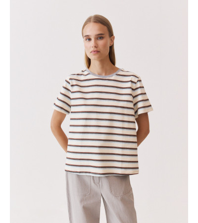 CAMISETA RAYAS MANGA CORTA ALGODÓN BICOLOR | MULAYA
