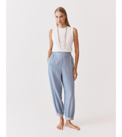 PANTALÓN BOMBACHO CON DETALLE DE BRILLOS | MULAYA