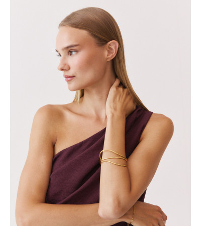 BRAZALETE MULTILINEAS AJUSTABLE ACERO | MULAYA