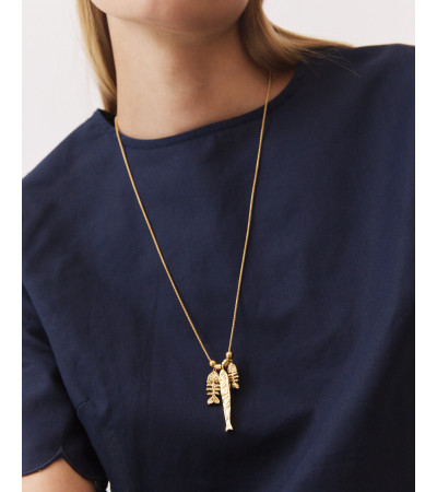 COLLAR COLGANTE PECES DORADO | MULAYA