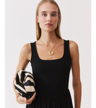 COLLAR COLGANTE OVALADO ACERO | MULAYA