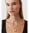 COLLAR COLGANTE OVALADO ACERO | MULAYA