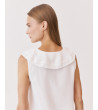 BLUSA ESCOTE V VOLANTES CON ENCAJE | MULAYA