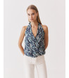 TOP HALTER CRUZADO ESTAMPADO ELÁSTICO | MULAYA