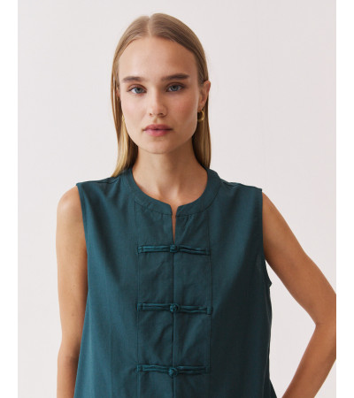 TOP CUELLO MAO ALAMARES MANGA SISA | MULAYA