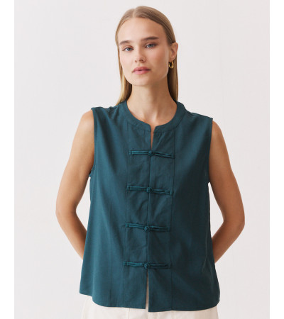 TOP CUELLO MAO ALAMARES MANGA SISA | MULAYA