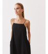 VESTIDO LARGO ESCOTE CUADRADO TIRANTES FORRO | MULAYA