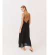 VESTIDO LARGO ESCOTE CUADRADO TIRANTES FORRO | MULAYA
