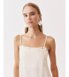 VESTIDO LARGO ESCOTE CUADRADO TIRANTES BOTONES | MULAYA