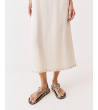 VESTIDO LARGO ESCOTE CUADRADO TIRANTES BOTONES | MULAYA