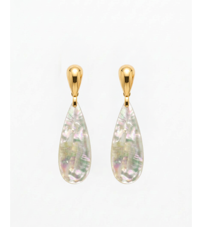 PENDIENTES LARGOS GOTA DORADO MARIPOSA | MULAYA