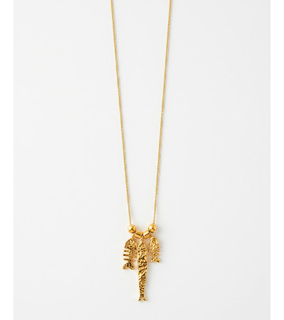 COLLAR COLGANTE PECES DORADO | MULAYA
