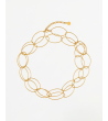 COLLAR DE ESLABONES OVALADOS EN ACERO DORADO | MULAYA