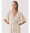 VESTIDO DE VISCOSA CON DETALLES DE ONDAS Y CONCHAS | MULAYA