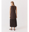 VESTIDO LARGO CON BAJO PLISADO | MULAYA