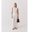 PANTALÓN WIDE LEG CON BORDADO FLORAL | MULAYA