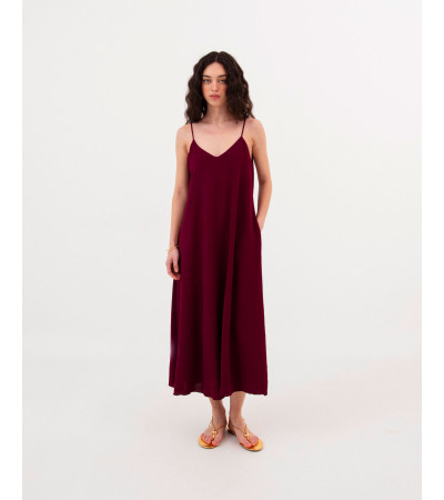 VESTIDO LARGO BÁSICO DE TIRANTES | MULAYA