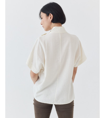 BLUSA CUELLO HALTER CON BOTONES LATERALES | MULAYA