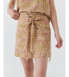 FALDA MINI CON LAZADA LATERAL Y ESTAMPADO | MULAYA