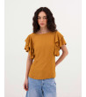 BLUSA CON MANGAS DE VOLANTES | MULAYA