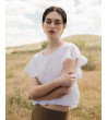 BLUSA CON CINTURA ELÁSTICA Y VOLANTES | MULAYA