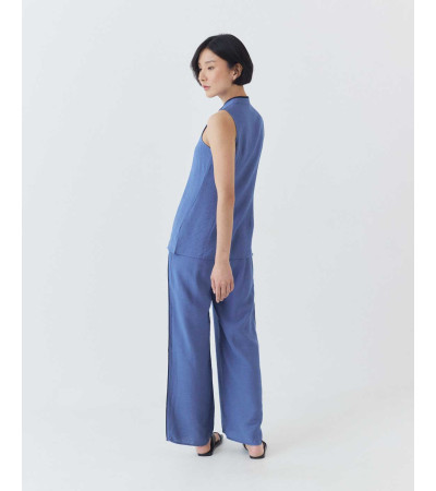 PANTALÓN WIDE LEG FLUIDO CON LAZADA | MULAYA