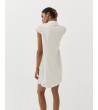 VESTIDO CORTO JACQUARD CUELLO MAO MANGA CORTA | MULAYA