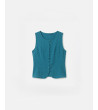 TOP CUELLO REDONDO BOTONES ALGODÓN | MULAYA