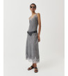 VESTIDO LARGO LENCERO ESCOTE PICO TIRANTES ENCAJE | MULAYA